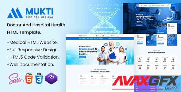 ThemeForest - Mukti v1.0 - Hospital Health HTML Template - 31049603