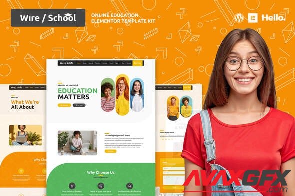 ThemeForest - Wire School v1.0.1 - Online Education Elementor Template Kit - 34816970