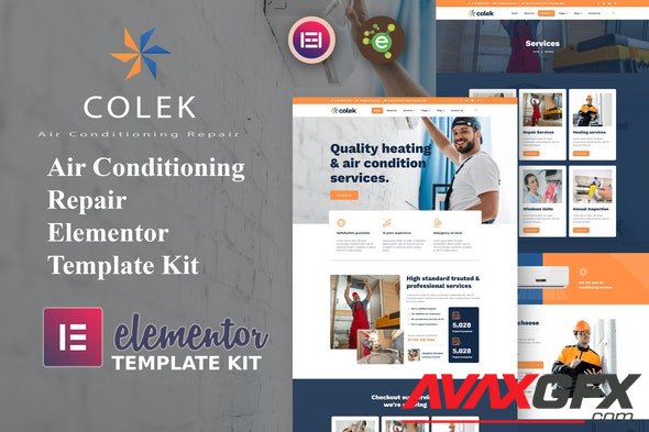 ThemeForest - Colek v1.0.0 - AC Repair Services Elementor Template Kit - 34662862