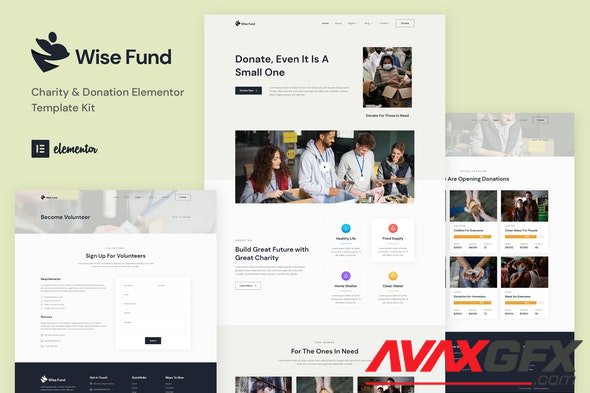 ThemeForest - Wise Fund v1.0.0 - Charity & Donation Elementor Template Kit - 34821776