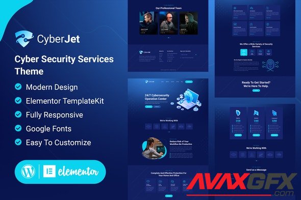 ThemeForest - CyberJet v1.0.0 - Web Security Elementor Template Kit - 34567871