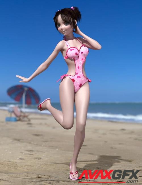 Frilly Swimsuit for Genesis 8 Female(s)