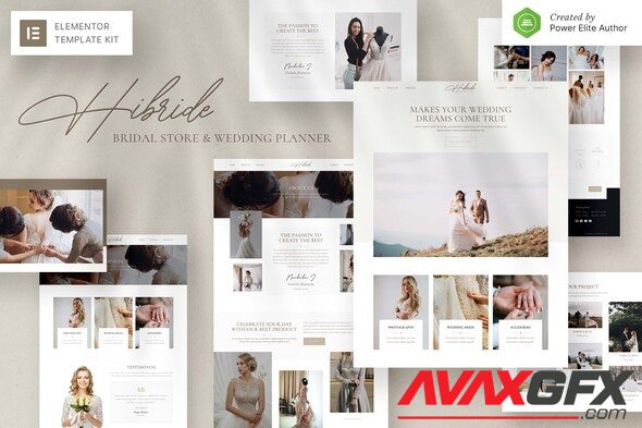 ThemeForest - Hibride v1.0.0 - Bridal Photography & Wedding Planner Elementor Template Kit - 34831839