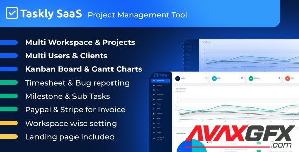 CodeCanyon - TASKLY SaaS v2.7.0 - Project Management Tool - 24490506 - NULLED