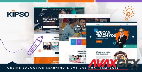 ThemeForest - Kipso v1.1 - Vue Nuxt Online Education Learning & LMS Template - 26464964