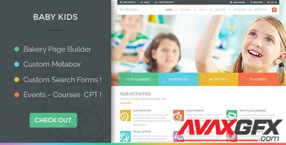 ThemeForest - Baby Kids v4.4 - Education Primary School Children - 10240657