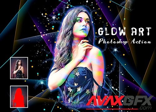 Glow Art Photoshop Action - 6675663