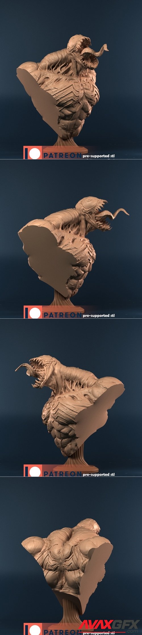 Venom bust – 3D Printable STL