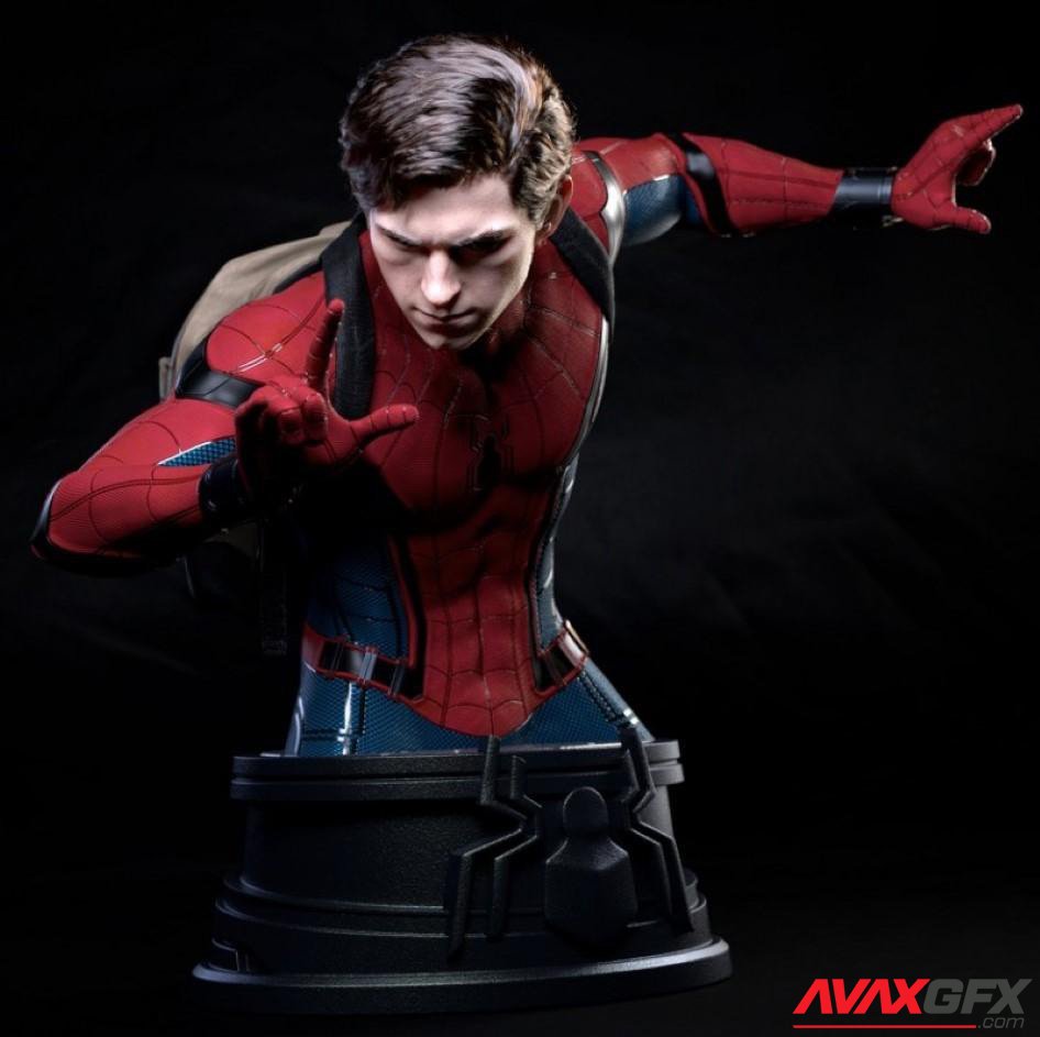 Tom Holland new Spiderman Bust 3D Printable STL