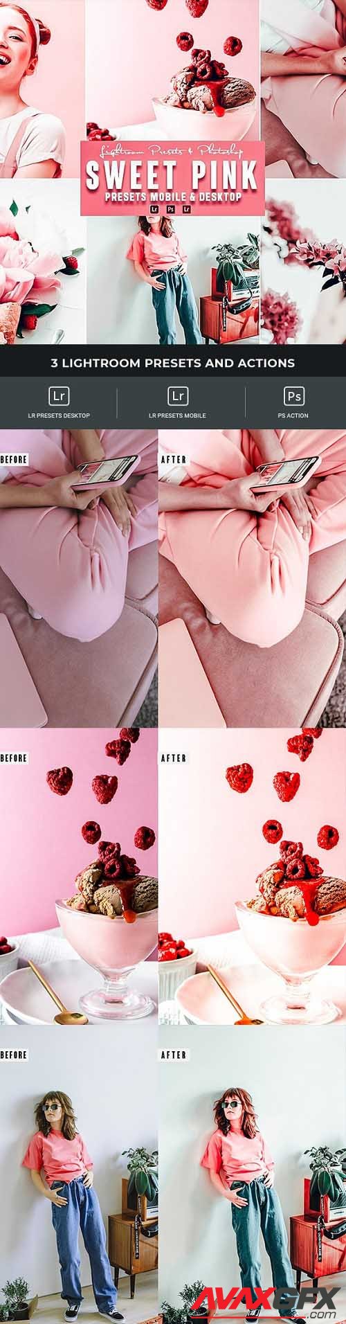 Sweet Pink Photoshop Action & Lightrom Presets - 34896959