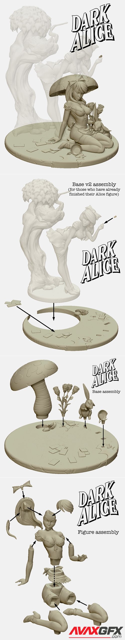 Dark Alice – 3D Printable STL
