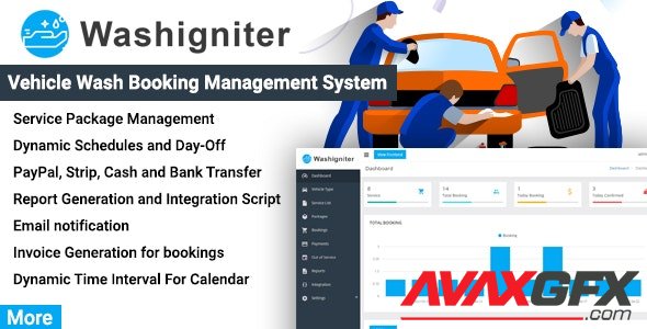 CodeCanyon - Washigniter v1.0 - Vehicle Wash Booking Management System - 26277020