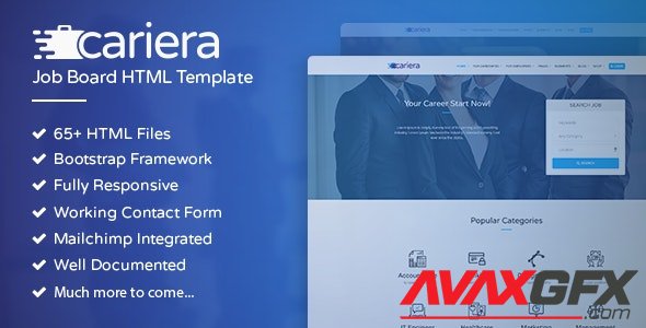 ThemeForest - Cariera v1.0 - Job Board HTML Template (Update: 27 May 20) - 19568206