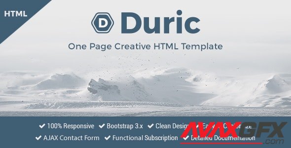 ThemeForest - Duric v1.0.0 - One Page Creative HTML Template - 19113894