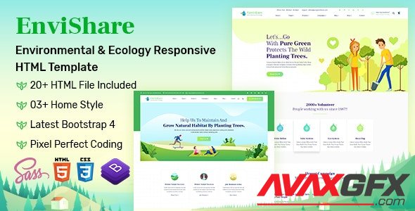 TheemForest - EnviShare v1.0.2 - Environmental Ecology Responsive Template - 24262429