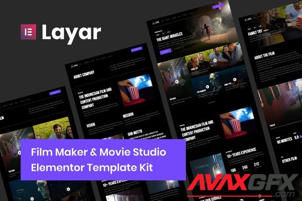 ThemeForest - Layar v1.0.0 - Film Maker & Movie Studio Elementor Template Kit - 34824187
