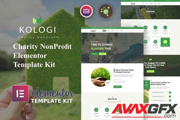 ThemeForest - Kologi v1.0.0 - Charity NonProfit Elementor Template Kit - 34858021