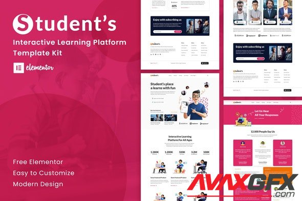 ThemeForest - Student's - Online e-Course Elementor Template Kit - 34852218