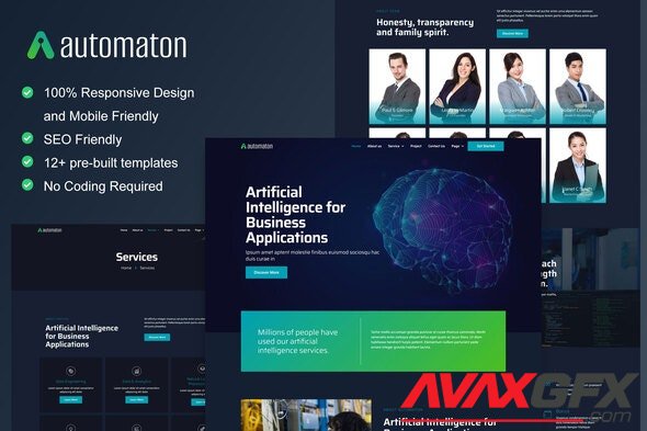 ThemeForest - Automaton v1.0.0 - Artificial Intelligence & Technology Services Elementor Template Kit - 34865060