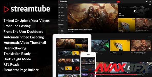 ThemeForest - StreamTube v1.0.3 - Video WordPress Theme - 33821786