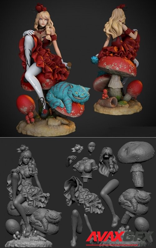 Alice in Wonderland V2 – 3D Printable STL