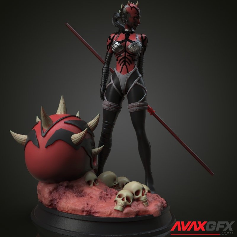 Darth Maul girl  3D Printable STL