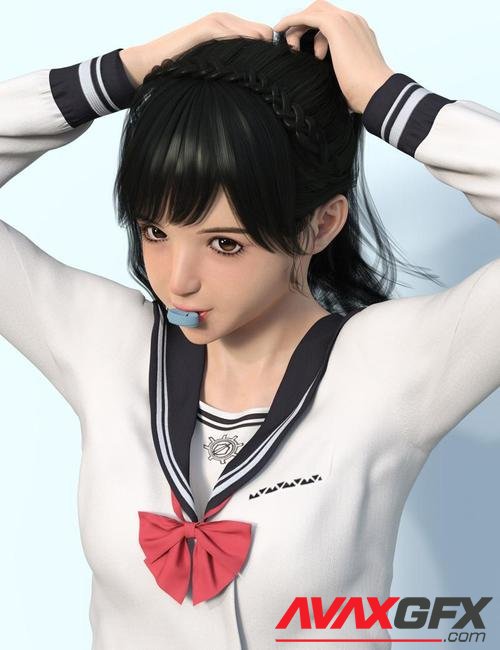 Rikka Character and Rikka Hair for Genesis 8 and 8.1 Females