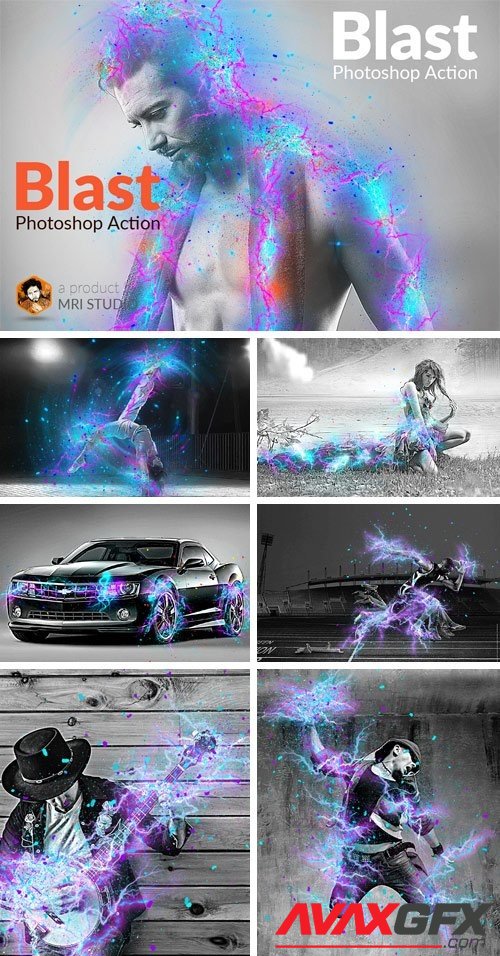 Blast Photoshop Action - 779992