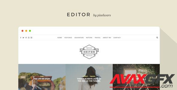 ThemeForest - Editor v1.0.1 - Blog and Portfolio Template - 19476311