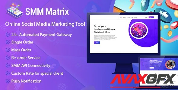 CodeCanyon - SMM Matrix v1.2 - Social Media Marketing Tool - 34394810 - NULLED