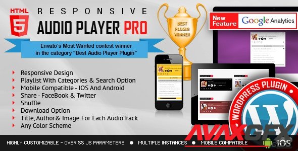 CodeCanyon - Responsive HTML5 Audio Player PRO WordPress Plugin v3.5.3 - 7649878