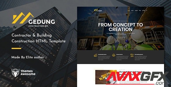 ThemeForest - Gedung v1.0 - Contractor & Building Construction HTML Template - 34636273