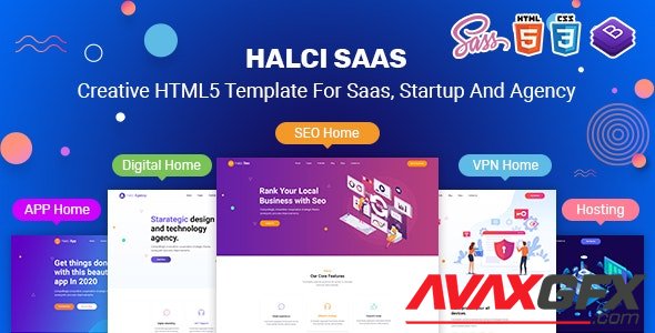 ThemeForest - HalciSaas v1.0.0 - Creative HTML5 Template for Saas, Startup & Agency (Update: 26 April 20) - 25400411