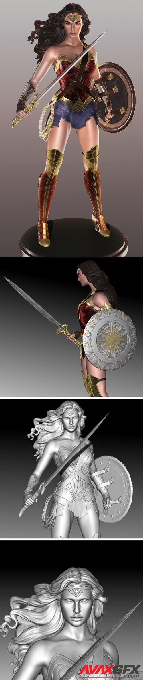 Wonder Woman Gal Gadot – 3D Printable STL