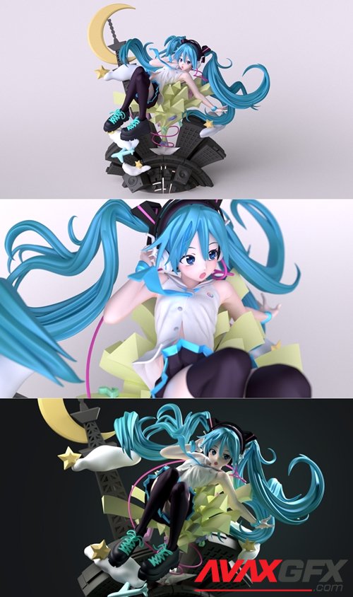 Hatsune Miku - Lyns – 3D Printable STL