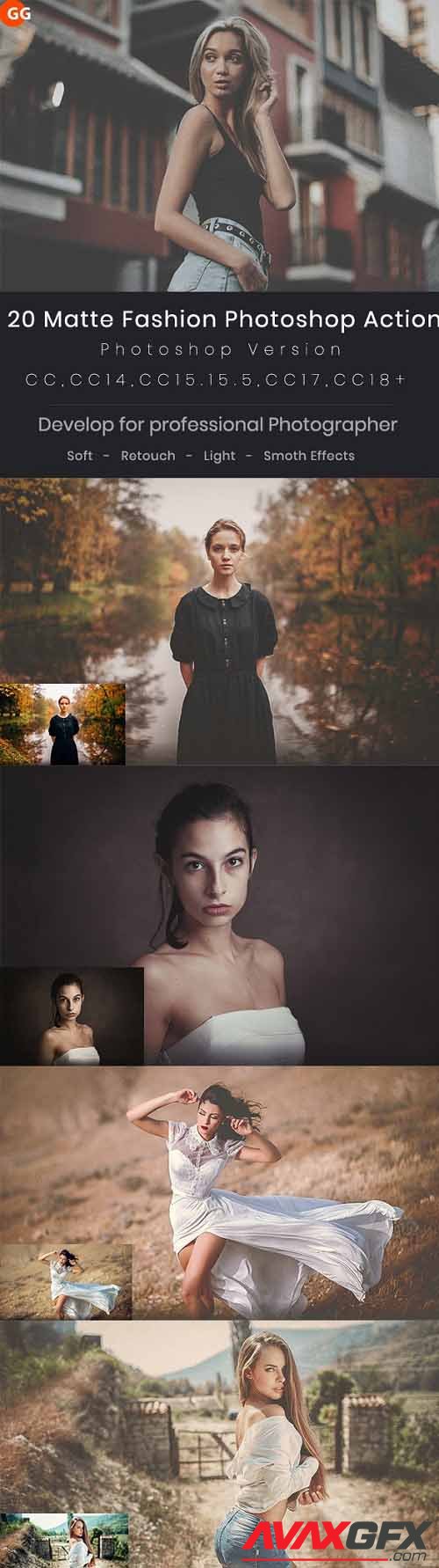 20 Matte Fashion Photoshop Action - 21853345