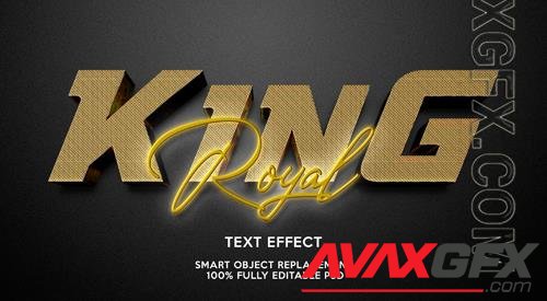 King royal text effect template psd