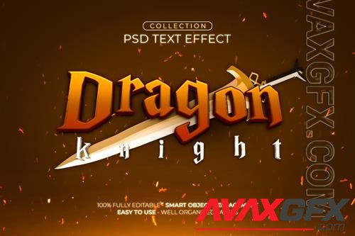 Dragon knight custom text effect psd