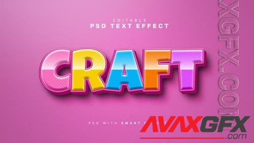 Craft Text Effect Psd