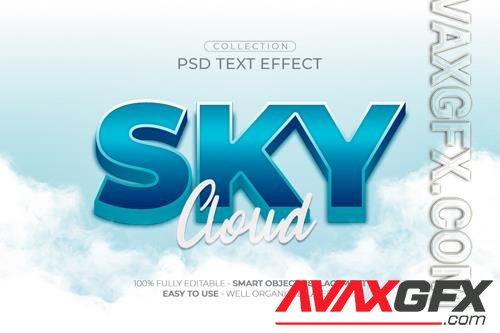 Sky cloud custom text effect psd