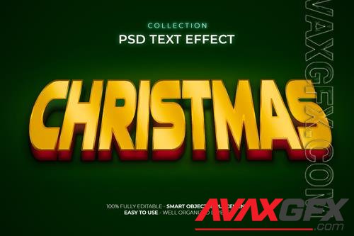 Christmas custom text effect psd