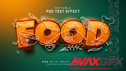 Food Text Effect Psd