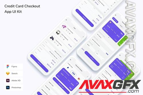 Credit Card Checkout App UI Kit 8QTETJC