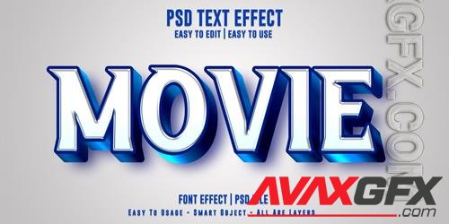 Movie text effect style premium psd