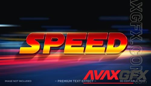 Speed 3d text effect mockup template premium psd