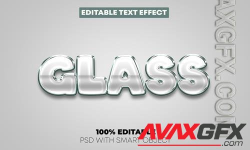 Glass text effect premium psd