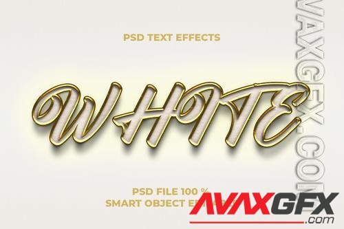 Text effects white template premium psd