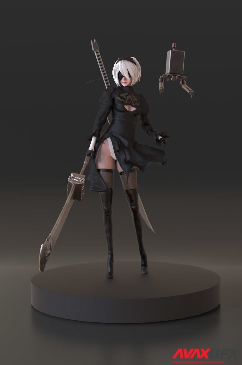 2B from Nier Automata 3D Printable STL