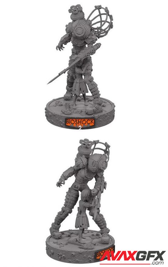 Eleanor Lamb and Little Sister Bioshock 2 3D Printable STL