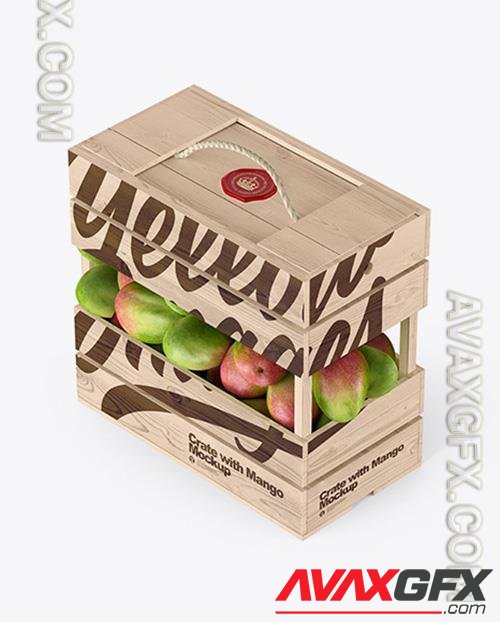 Wooden Crate with Mangos Mockup 48447